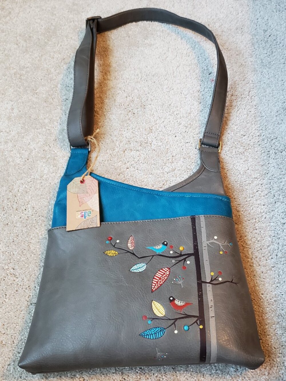 Espe Vegan Shoulder Bag NWT Shadie Msg Grey